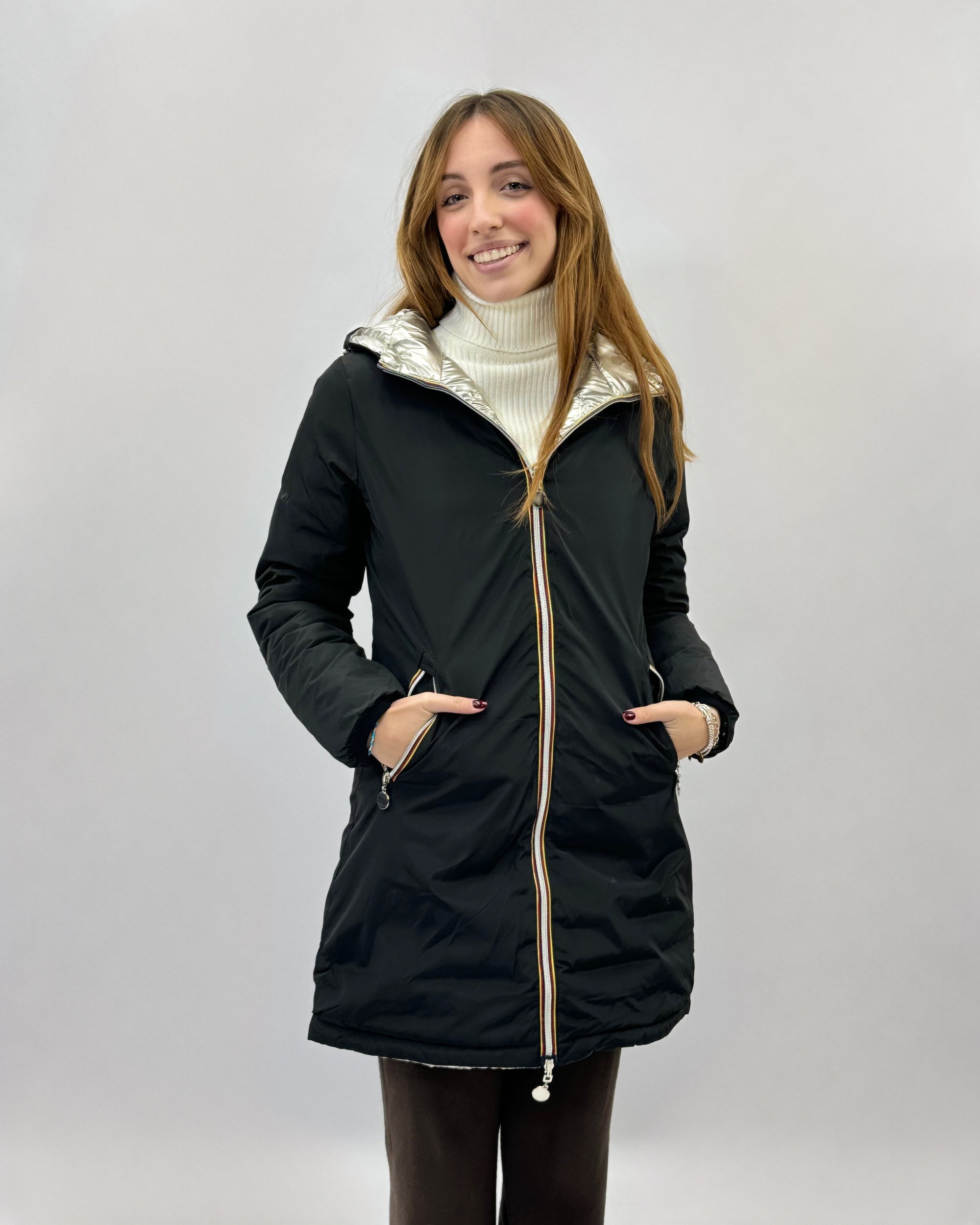 Piumino Donna Reversibile Double Face – Giacca Invernale Lunga