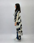 Gilet lungo in velluto stampa animalier