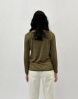 Maglia misto lana e cotone effetto brillantinato