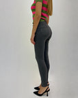 Pantaloni basic in cotone colorati push-up