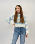 Pullover a righe con dettagli