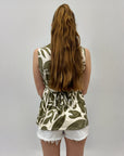 Maglia smanicata con stampa