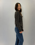 Maglia in lana con stampa geometrica