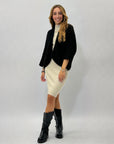 Cardigan in maglia grossa misto lana