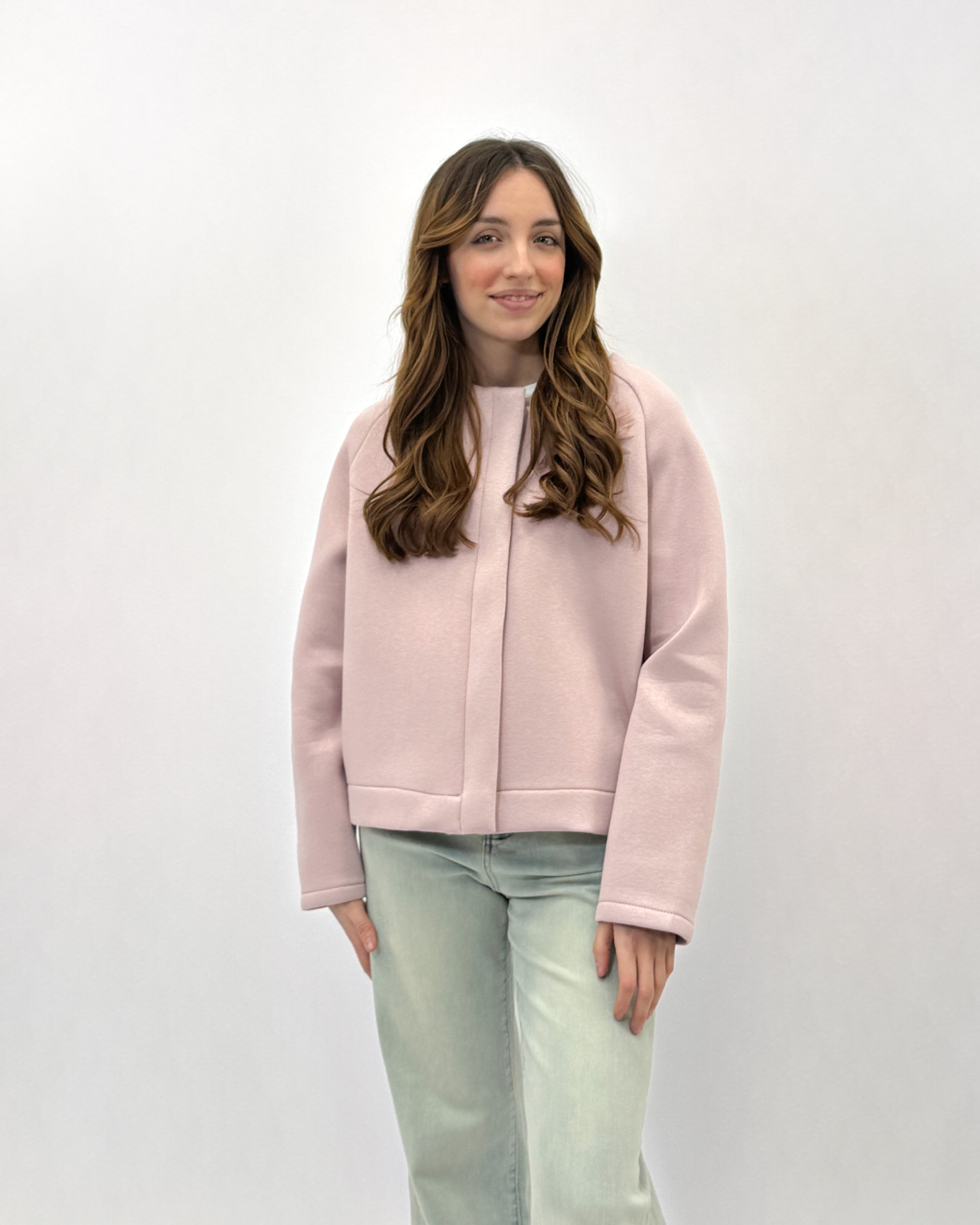 Giacca neoprene con fiore