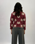 Maglione con fantasia fiori