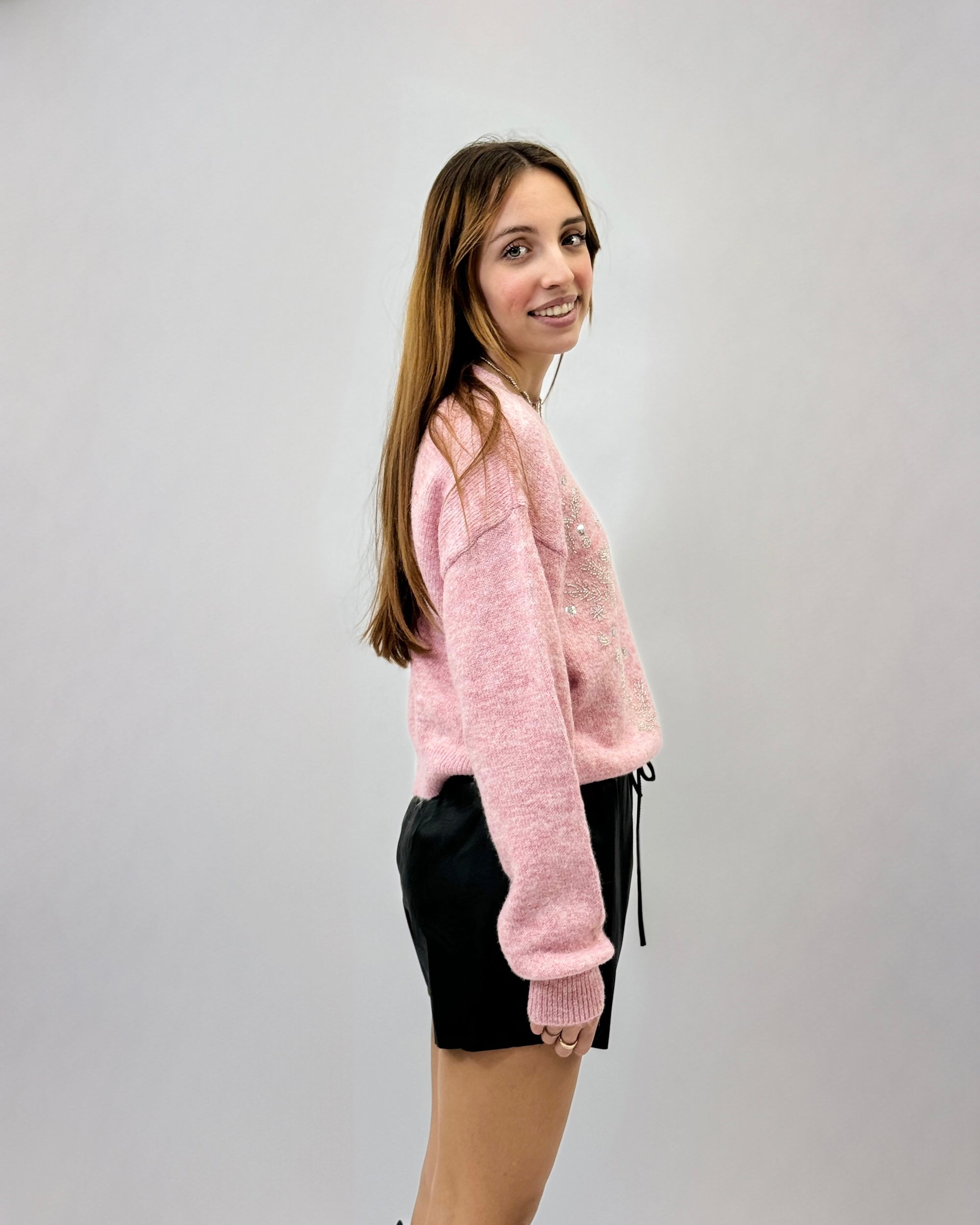 Maglione morbido con decorazioni