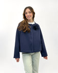 Giacca neoprene con fiore