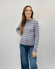 Maglione a righe misto lana