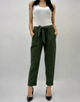Pantaloni eleganti con fiocco