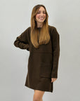 Abito maglione morbido con tasca