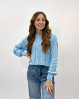 Pullover crop intrecciato