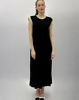 Abito lungo basic con dettaglio lurex