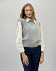 Maglia gilet in lana mohair
