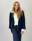 Cardigan in maglia grossa misto lana