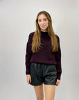 Pullover girocollo tinta unita