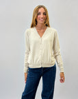Cardigan basic con bottoni gioielli