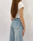 Jeans con elastico in vita