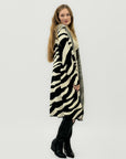 Cardigan lungo fantasia zebrata – Stile deciso e irresistibile