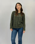 Maglia in lana con stampa geometrica