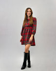 Abito tartan corto