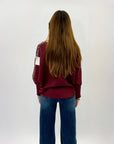 Maglione ampio con perle e strass