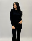 Maglia scollo barchetta intrecci