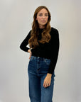 Maglia crop con brillantini