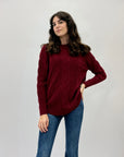 Maglione morbido intrecciato over