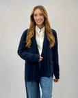 Cardigan aperto misto lana taglia comoda