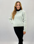 Maglione intrecci dettaglio metallizzato
