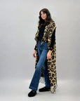 Gilet lungo in velluto stampa animalier