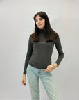 Maglia righe lupetto in pile petite