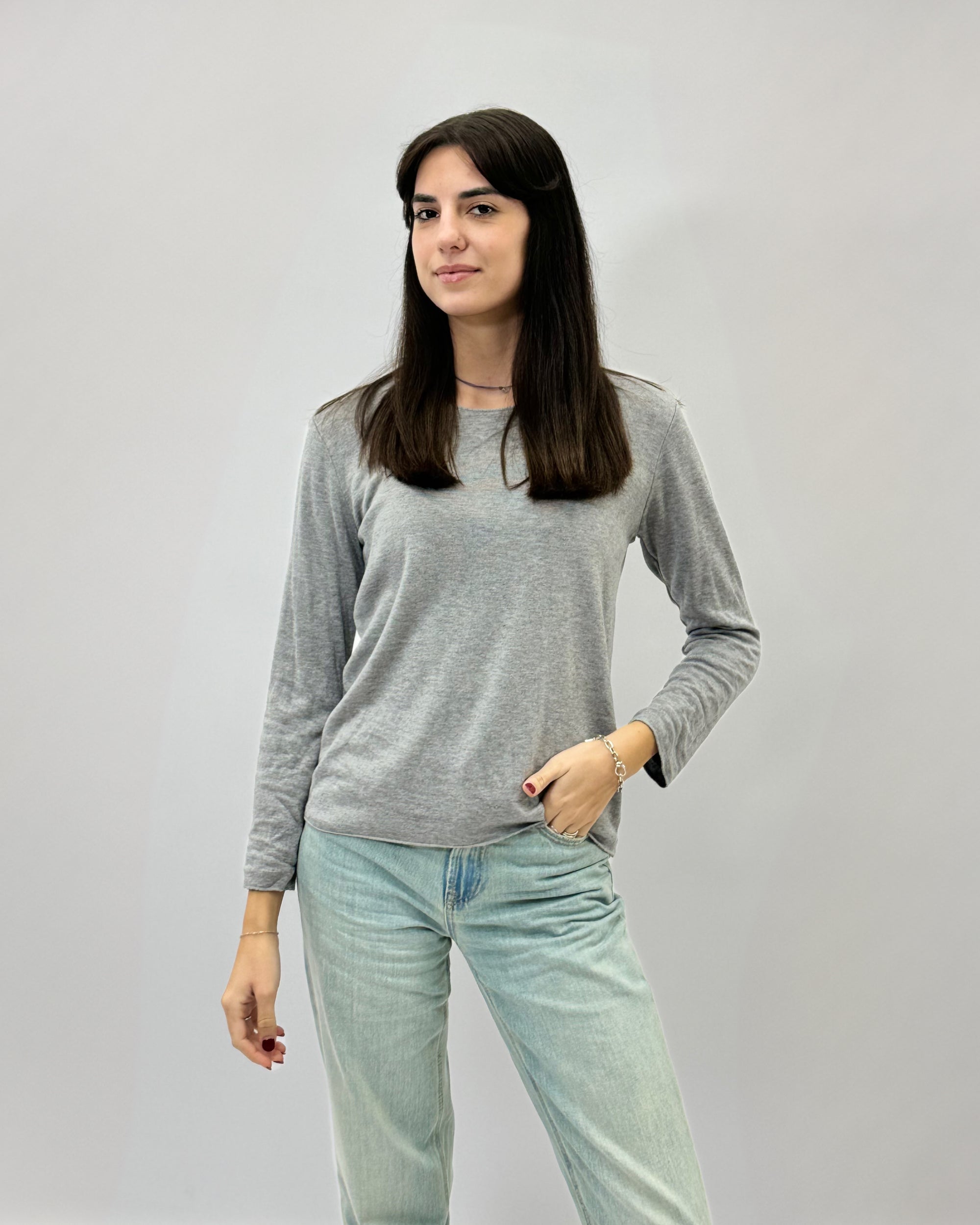 Maglia felpata basic