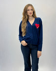 Cardigan in maglia fine con cuore amore