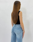 Pantaloni jeans gamba larga