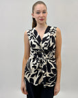 Maglia smanicata con stampa