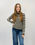 Maglione a righe misto lana