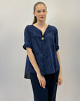 Camicia taglia comoda con ricami