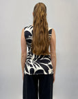 Maglia smanicata con stampa