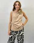 Maglia con dettaglio fiocco e fiore
