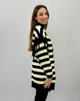 Cardigan a righe con frange