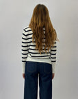 Cardigan a righe con bottoni