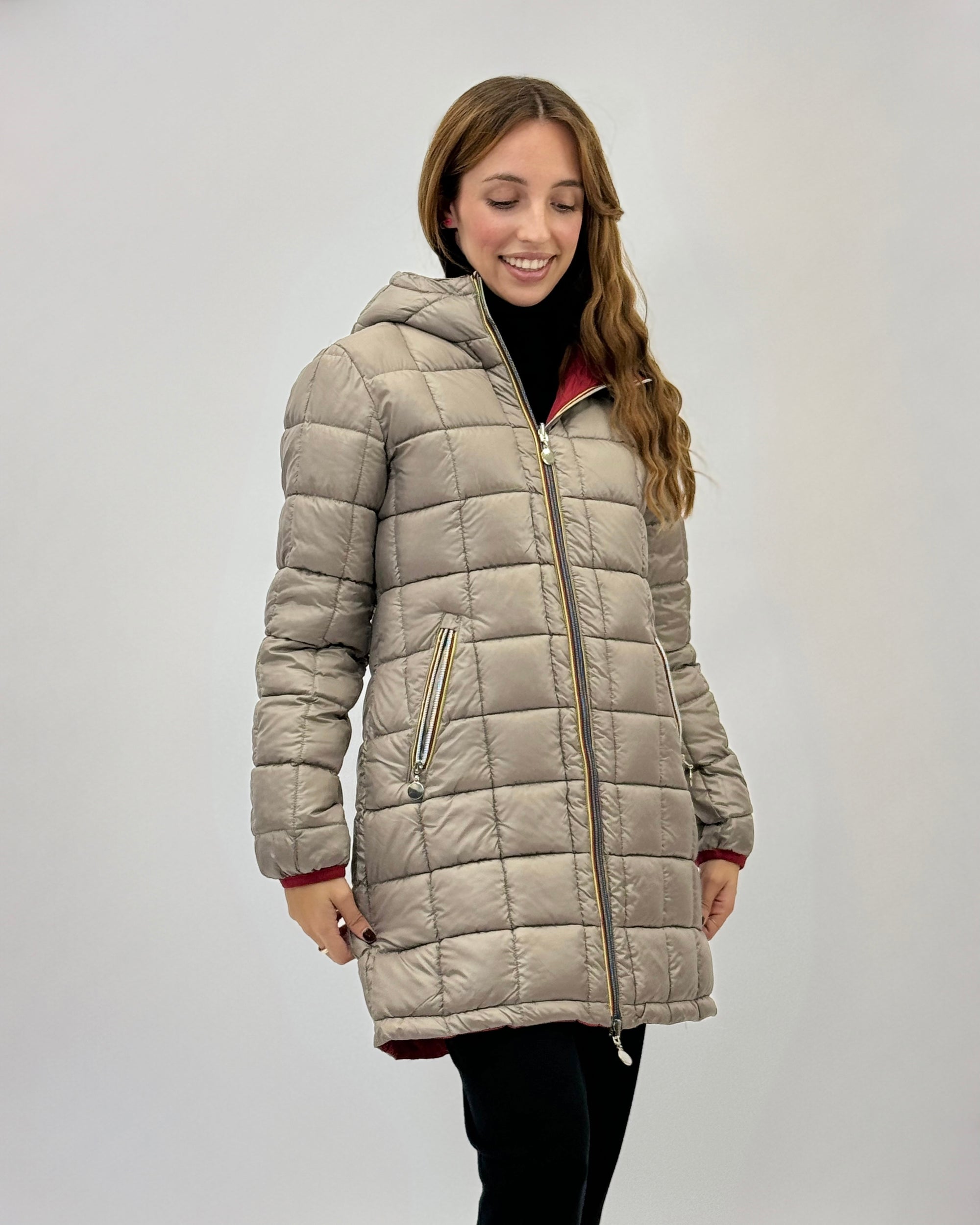 Piumino Donna Reversibile Double Face – Giacca Invernale Lunga