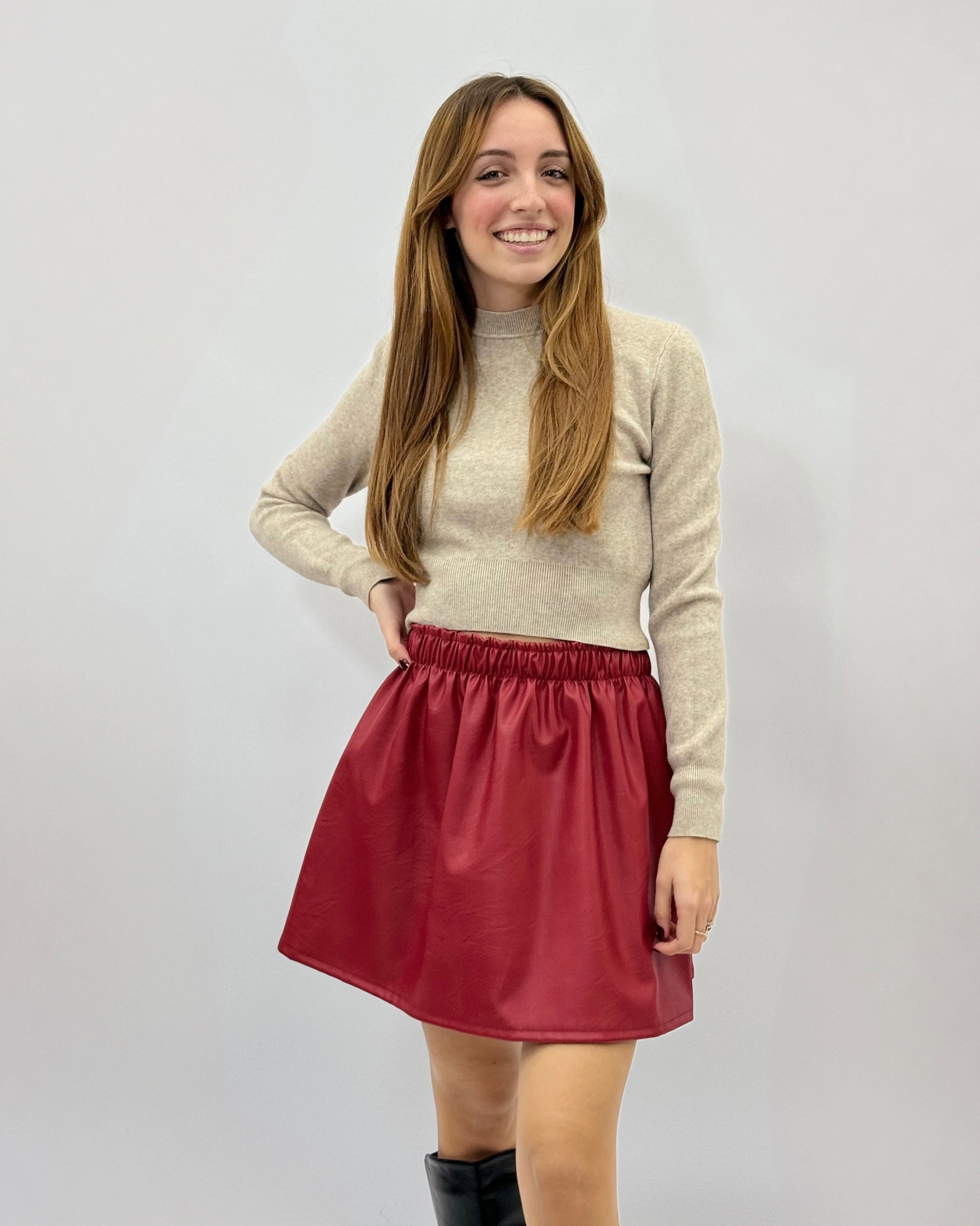 Pullover crop petite