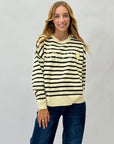 Pullover a righe con scritta love