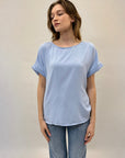 Maglia con strass e sul retro fiocco