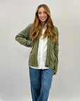 Cardigan aperto misto lana taglia comoda