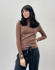 Maglione dolcevita intrecciato petite