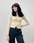 Maglia scollo barchetta in cashmere